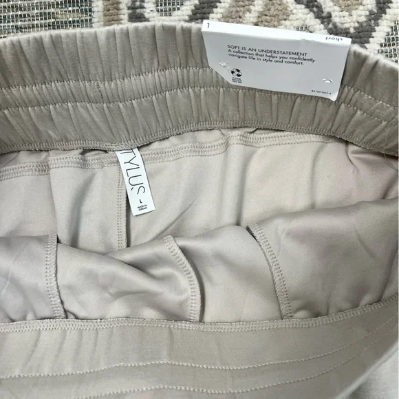 NWT Stylus Silver Gray High-Rise Sand Wash Side Pockets Women’s Size Large - Picture 8 of 8